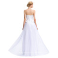 Grace Karin Hot Selling Young Girls White Beaded Long Prom Dress CL3519-2